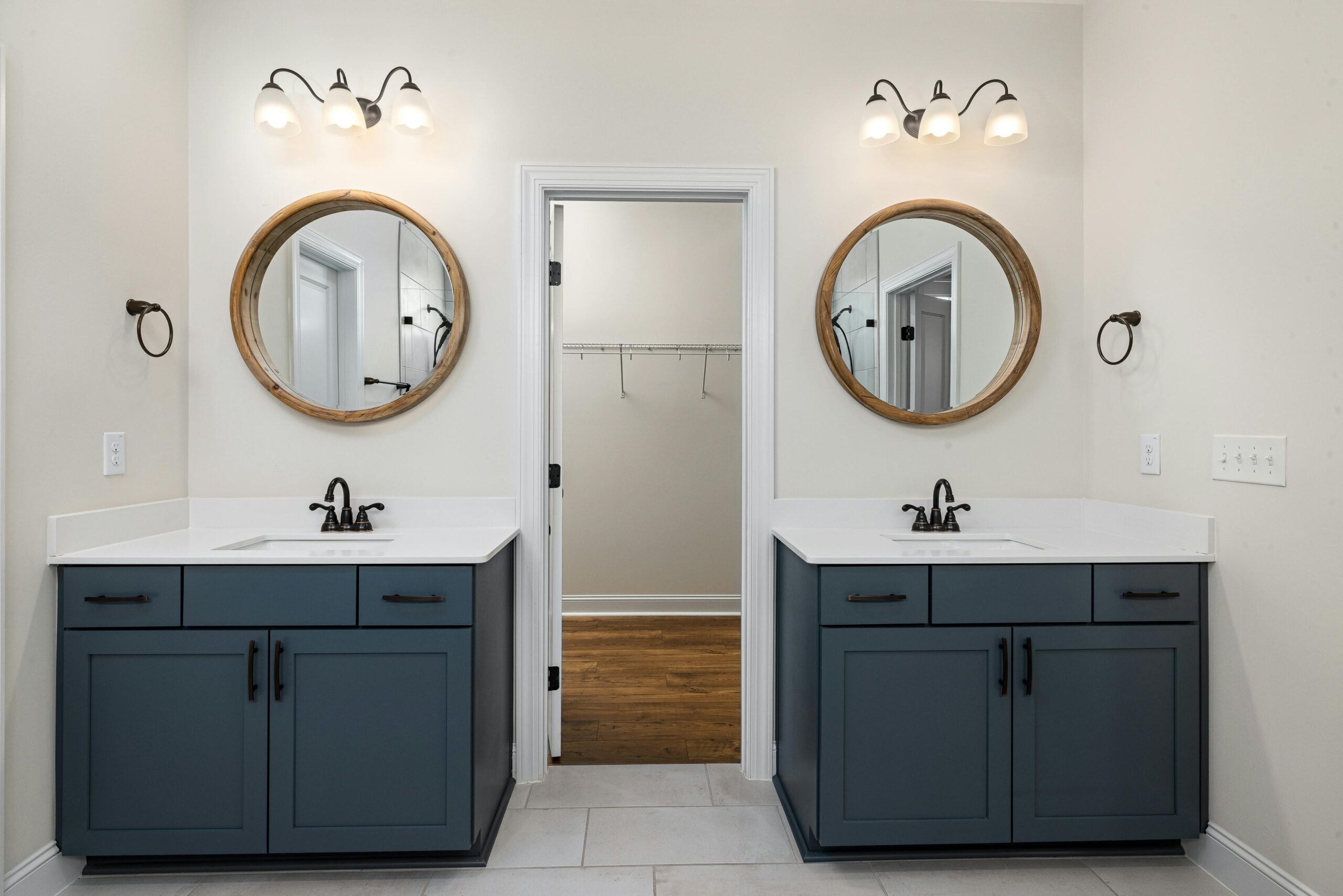 cabinet painting bathroom vanity blue 1